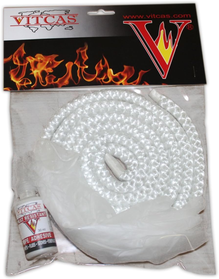 VITCAS White Stove Rope Replacement Kit 12mm