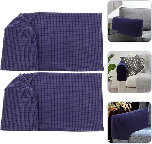 Miniatura 7 de Protectores de brazo para silla, funda elástica para reposabrazos de sofá, funda protectora elástica para el hogar, oficina, reclinable, sofá