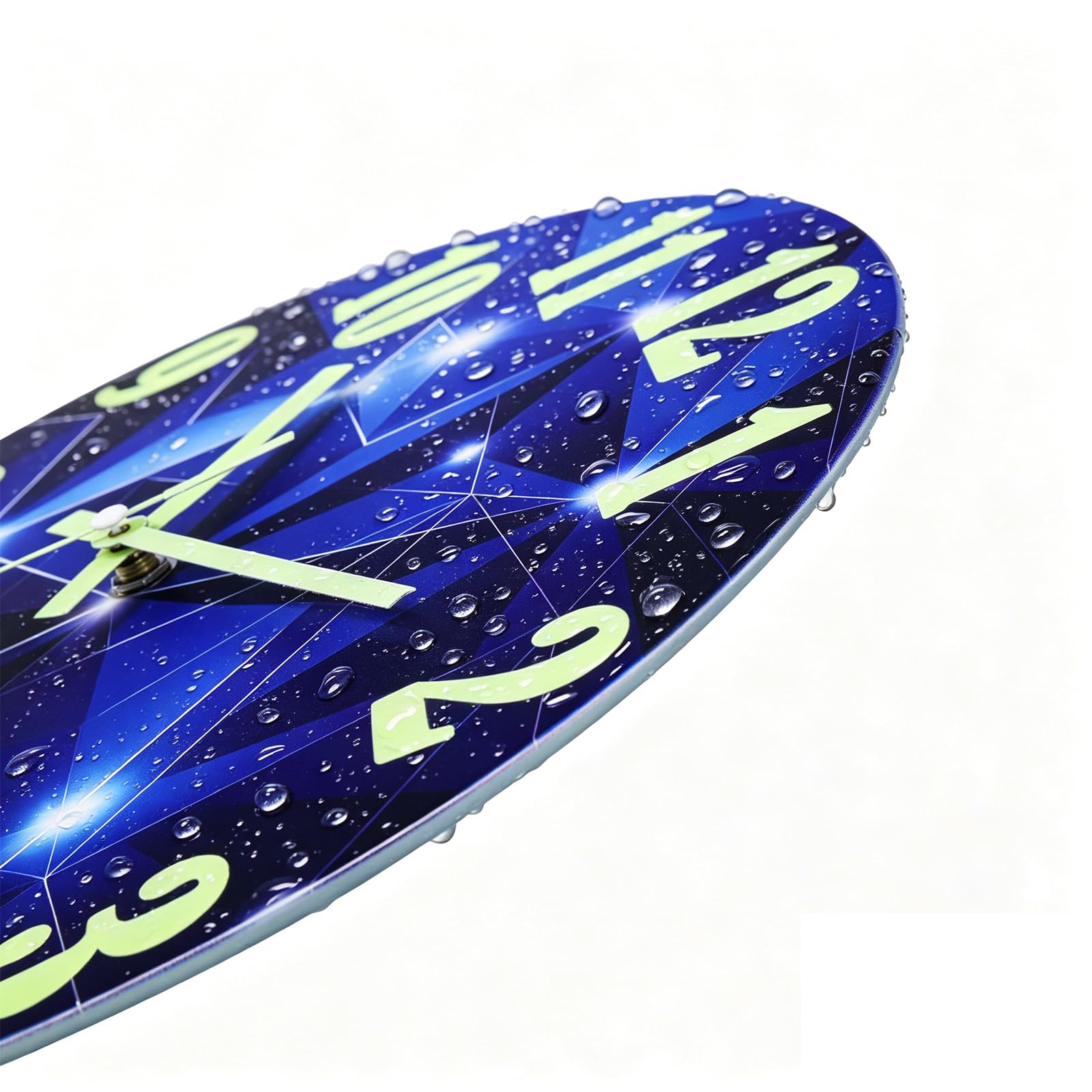jomparis Orologio da parete luminoso da esterno impermeabile da 30,5 cm con luce notturna galassia in vetro per piscina patio bagno
