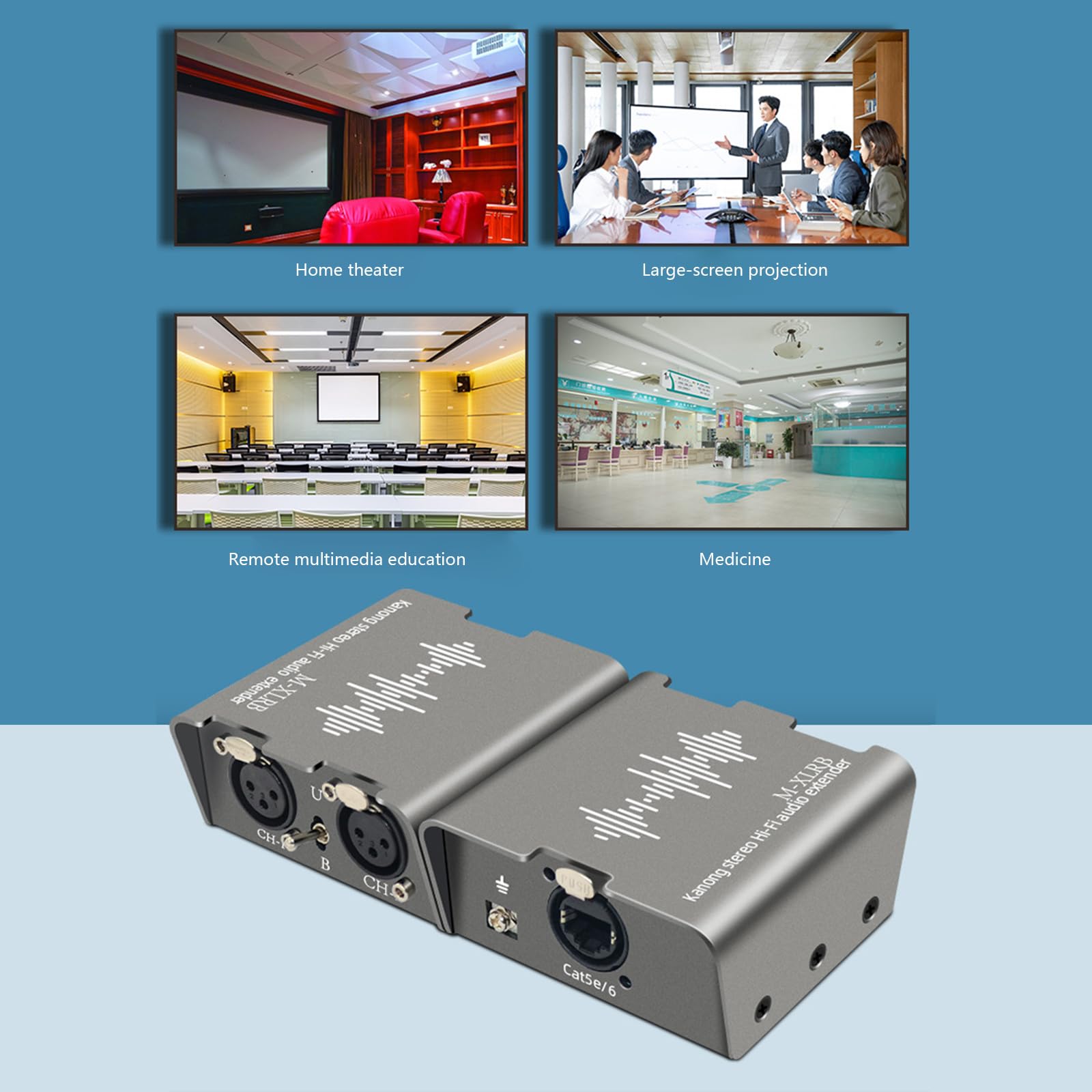 Steel Sound Indication Echoer unterstützt 1000 m bidirektionale Übertragung, ideal für Musiker und Tontechniker Bidirektionale Übertragung