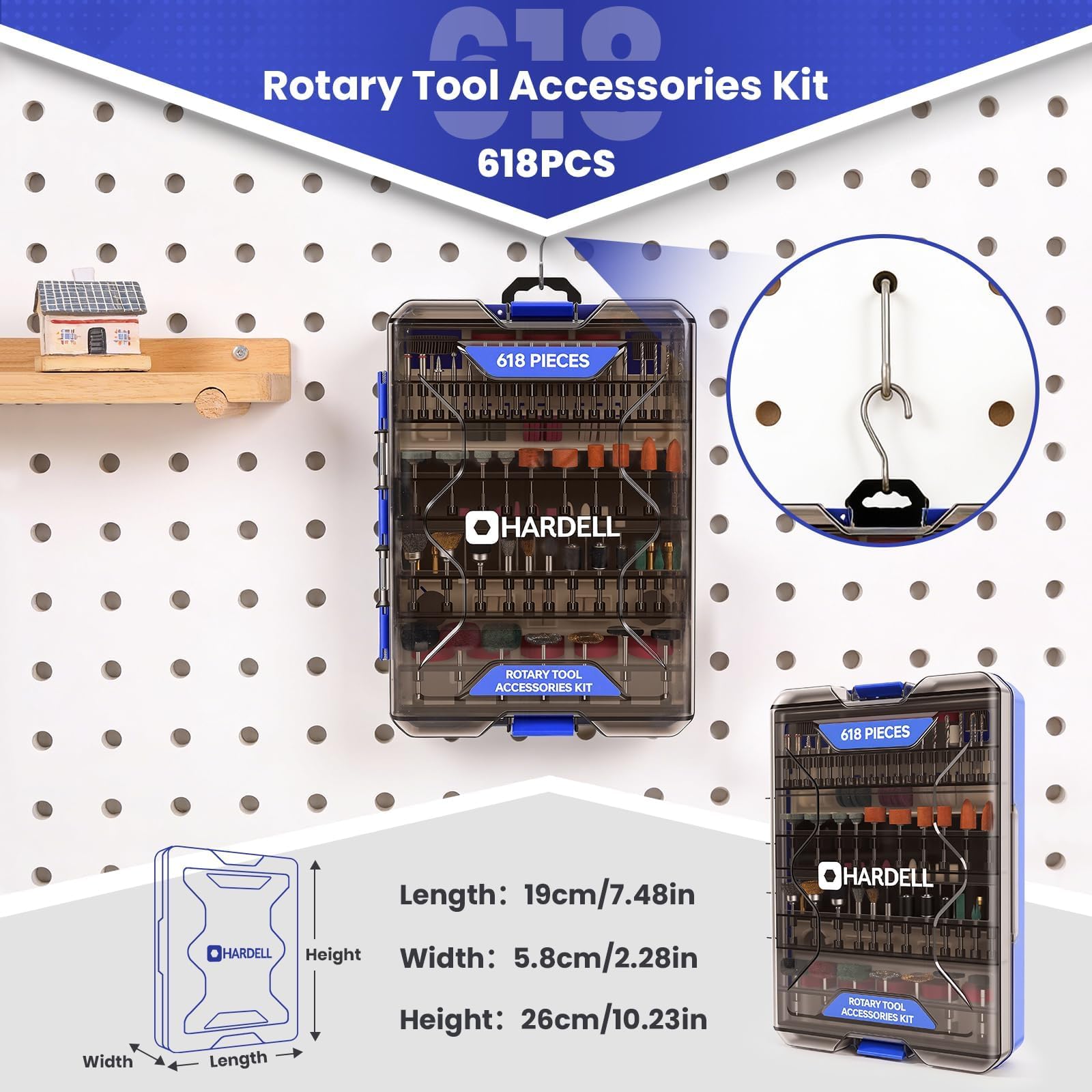HARDELL Rotary Tool Kit - 618 Accessories -5