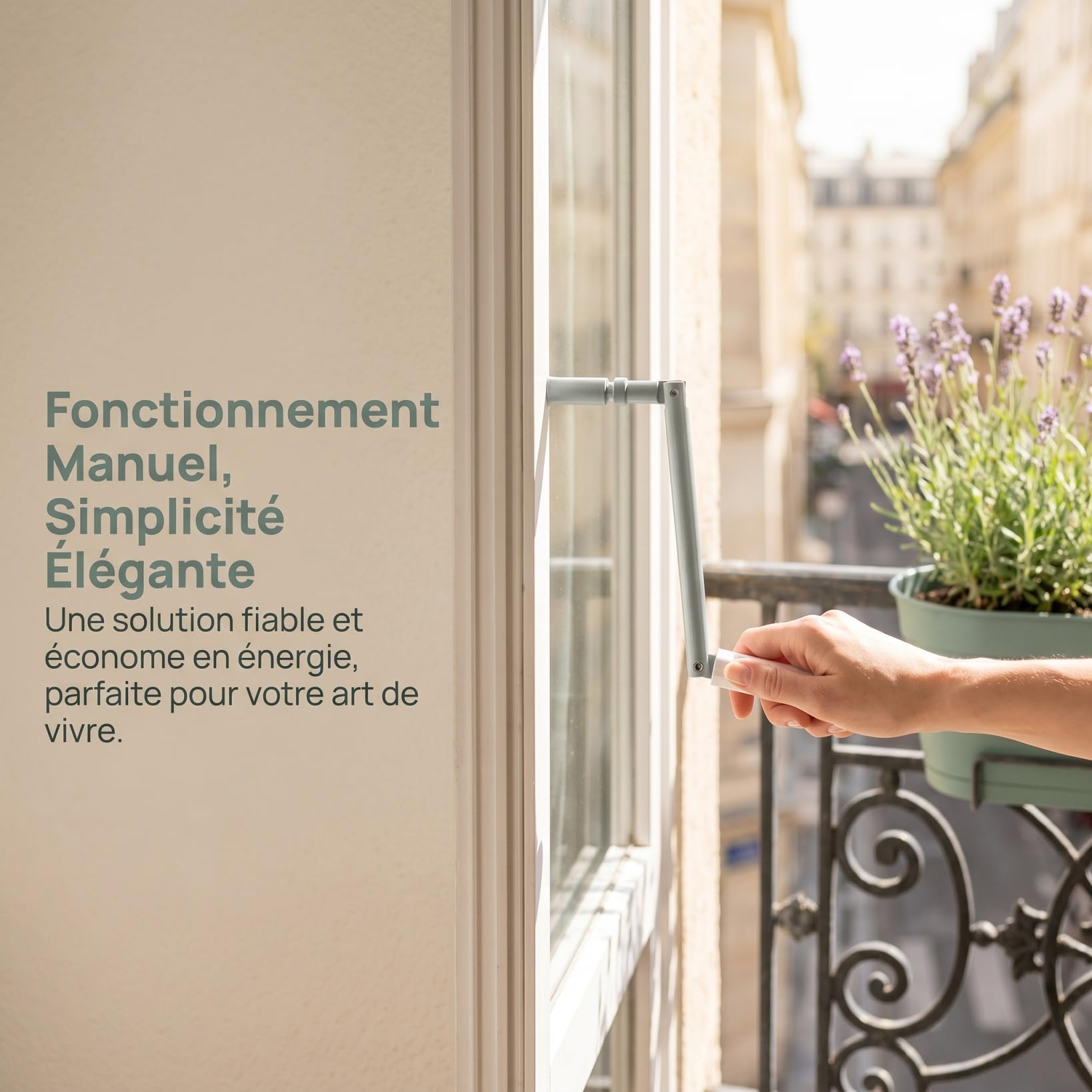 Poignée De Manivelle Métallique Ergonomique Pour Fenêtre Manivelle De Remplacement Manuelle Compacte Et Robuste Contrôle Précis Pour Volets Roulants Et Fenêtres Résidentielles
