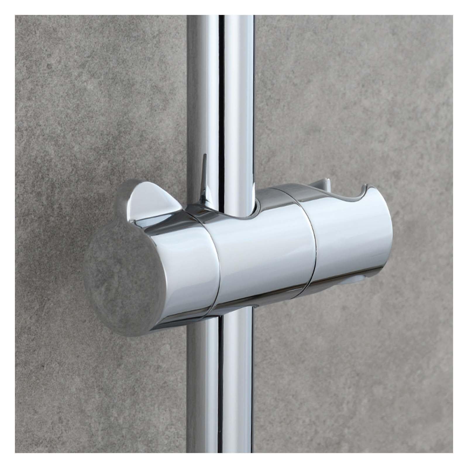 FLYIODFCXV shower head bracket, Brass Handheld Adjustable Angle Height Shower Handle Holder Round(Chrome)