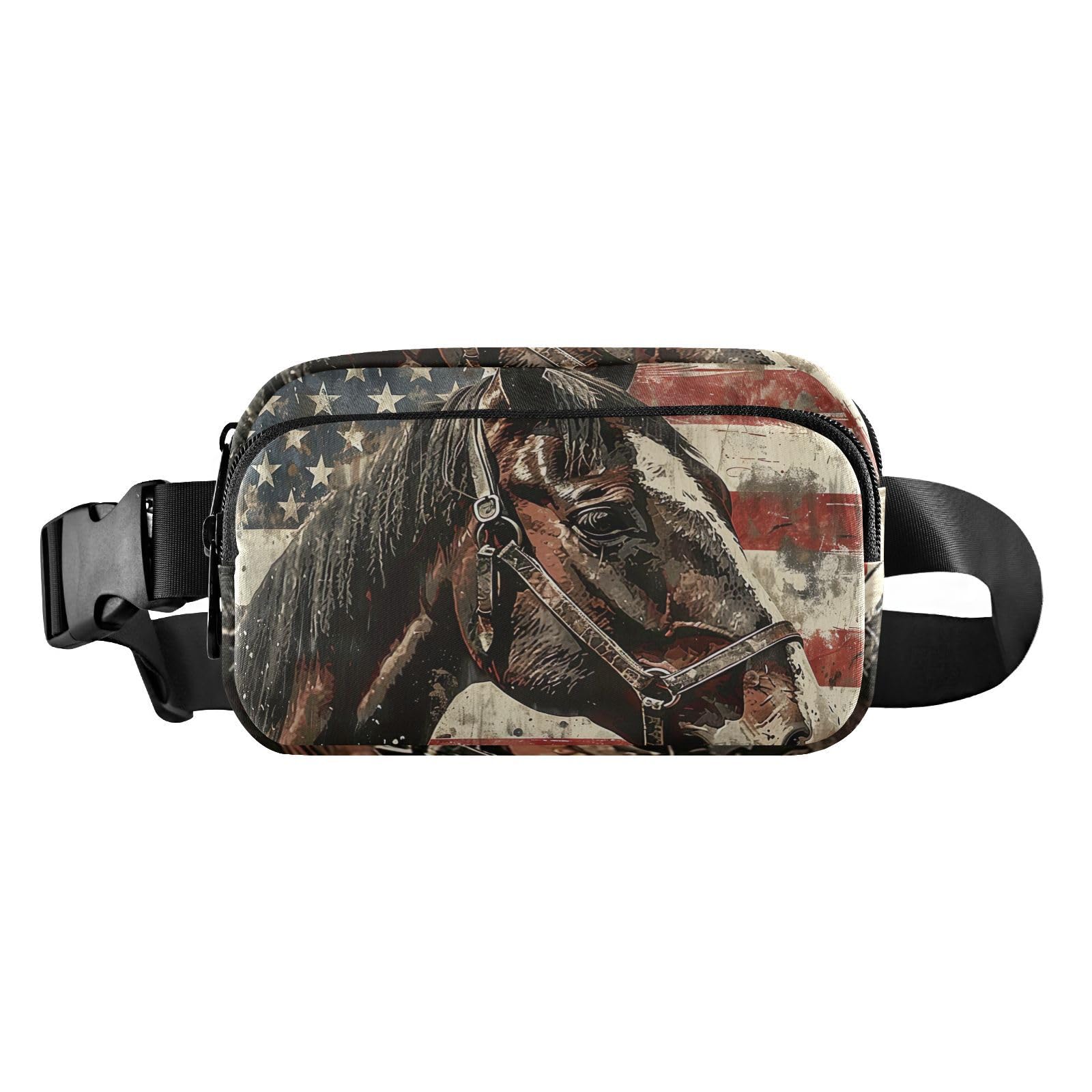 American Flag Horse Fanny Packs for Women Fanny Pack For Men Belt Bag Crossbody Fanny Packs for Women Running Fanny Pack Waist Pack 21344050
