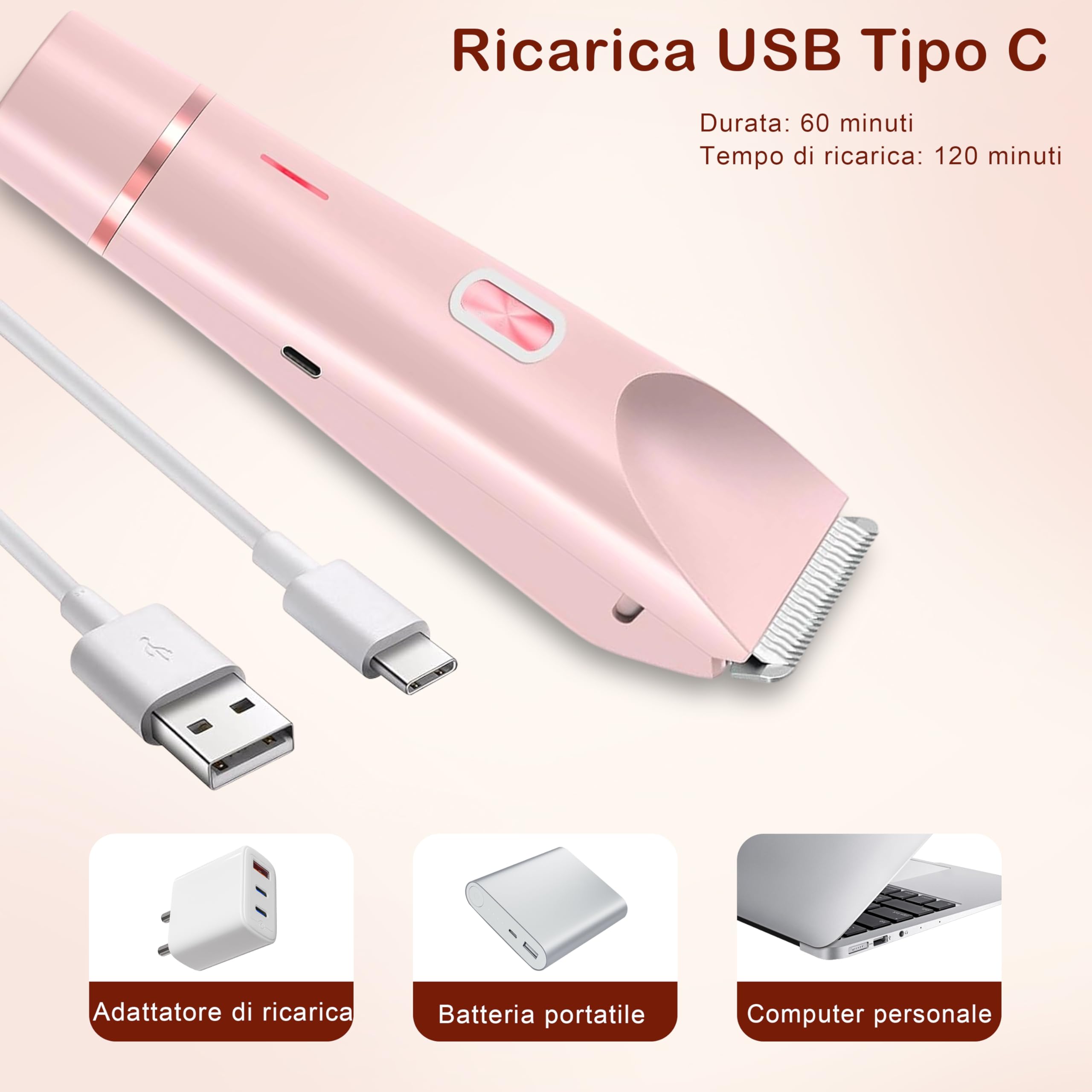 Rasoio Elettrico Donna 2 in 1, Depilatore Elettrico Donna per Rasoio Parti Intime,Rasoio Elettrico Corpo IPX7 Impermeabile,Rasoio Elettrico a Doppia Testa per Donna per Corpo Ascelle Gambe Bikini