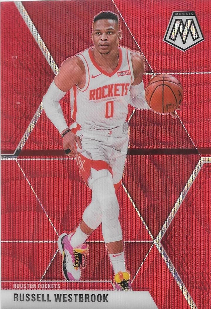 Russell Westbrook 2019-20 Mosaic Mosaic TMALL Red Wave Card #134