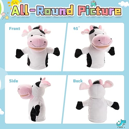 Miniatura 4 de Paquete de 3 títeres de mano de animales para niños, selva, bosque, granja, zoológico, teatro de títeres, regalos de cumpleaños, niñas, niños, niños