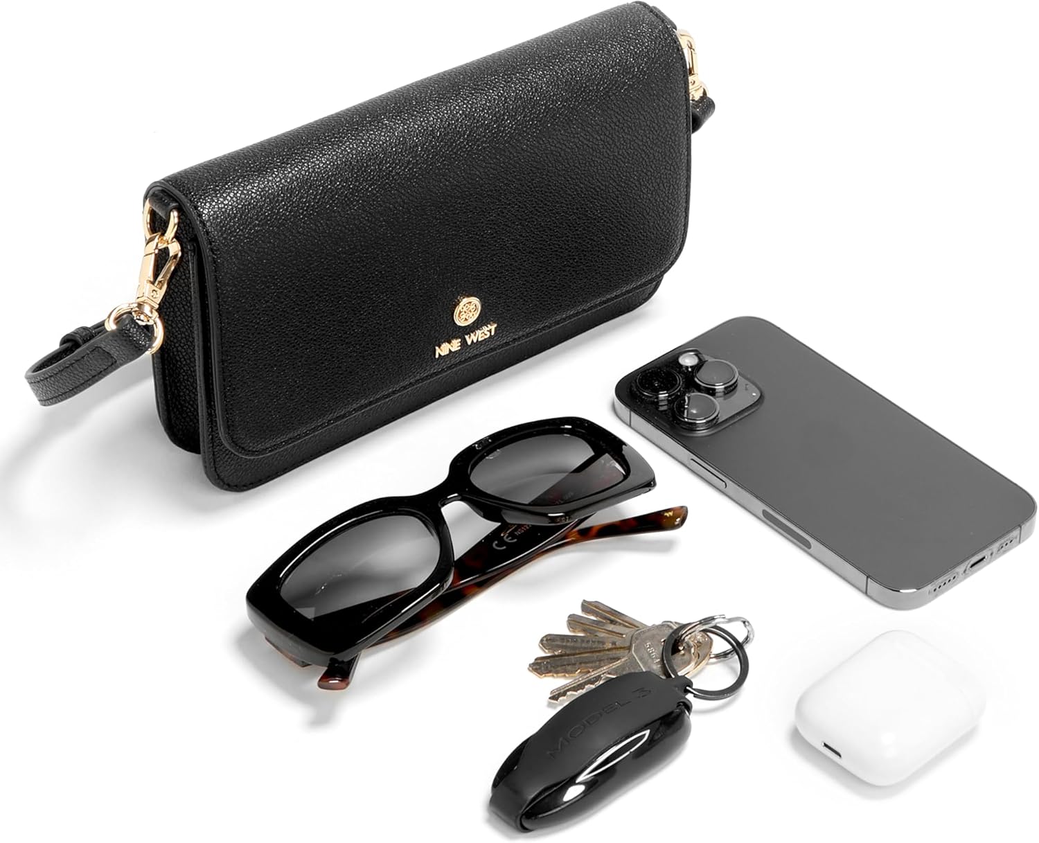 Nine West womens Lockup 9s Phone Wallet Crossbody - Image 4