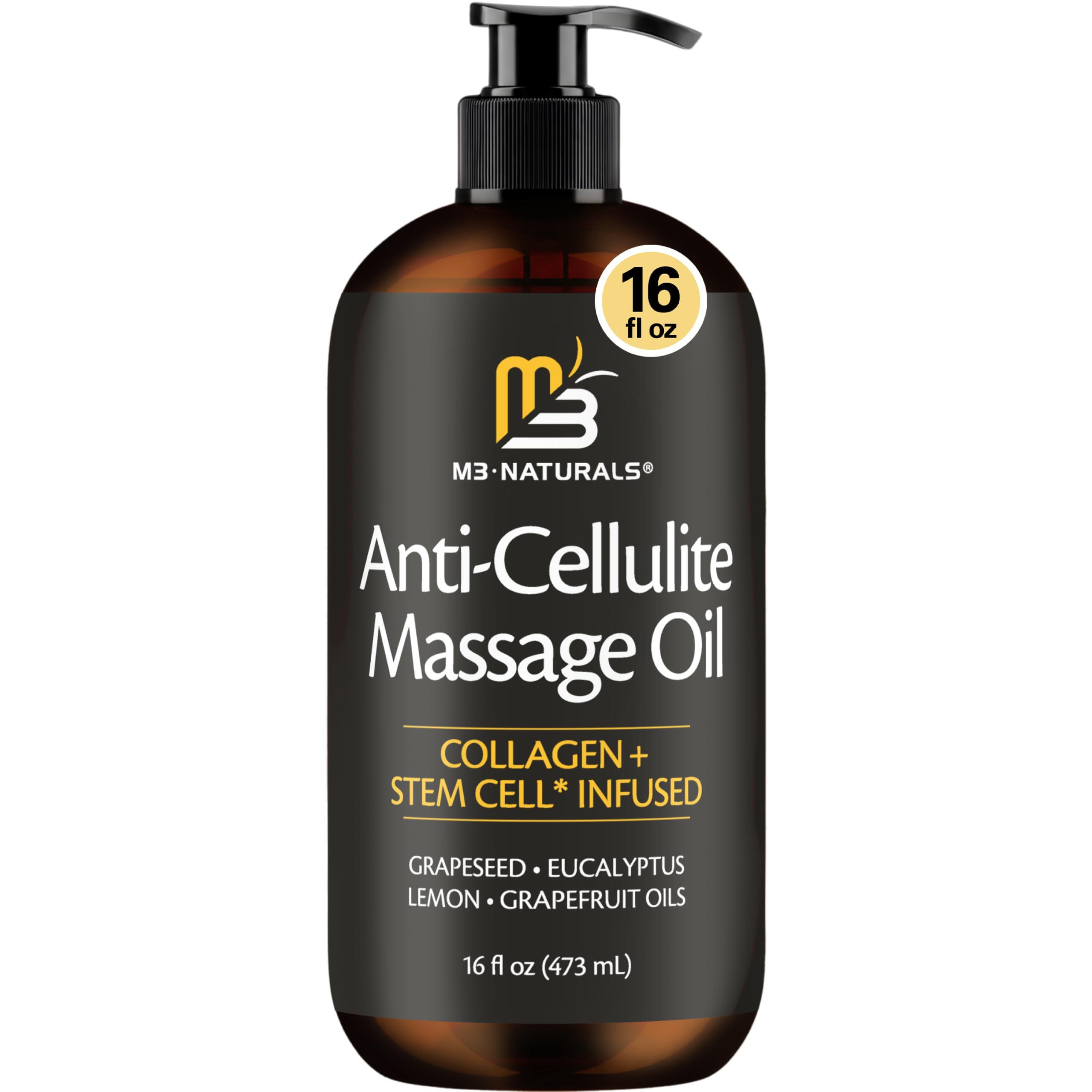 Firming Body Oil, Cellulite Massage Oil for Legs and Body, 16 fl oz by M3