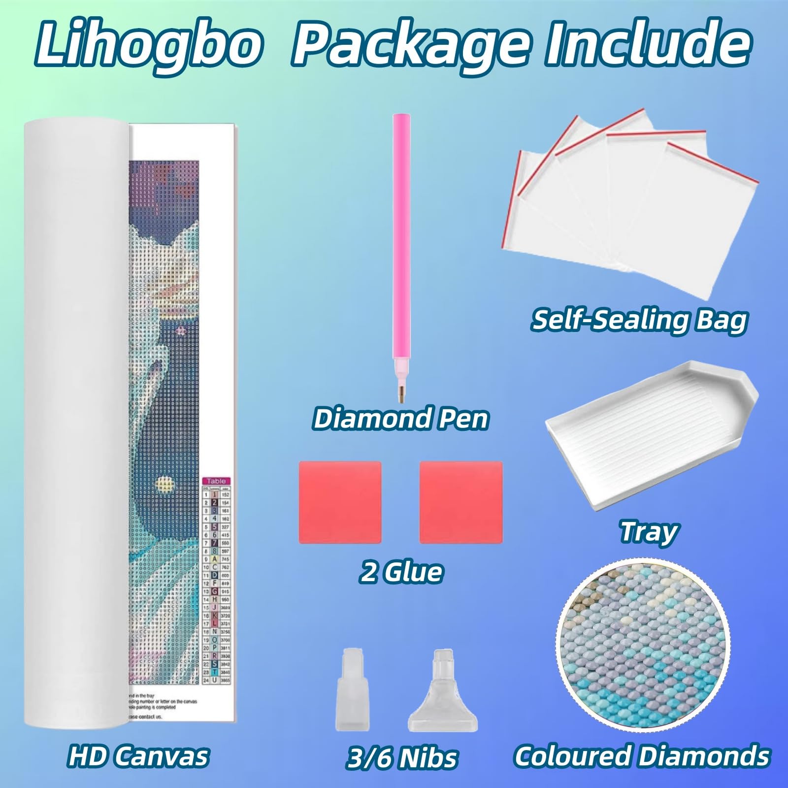 Lihogbo Zestawy do malowania diamentami 5D AI, zestaw do malowania diamentami 5D, pełne wiercenie, sztuka i rękodzieło dla dorosłych, obraz DIY, mapa świata, kryształy, stras, haft do dekoracji ścian