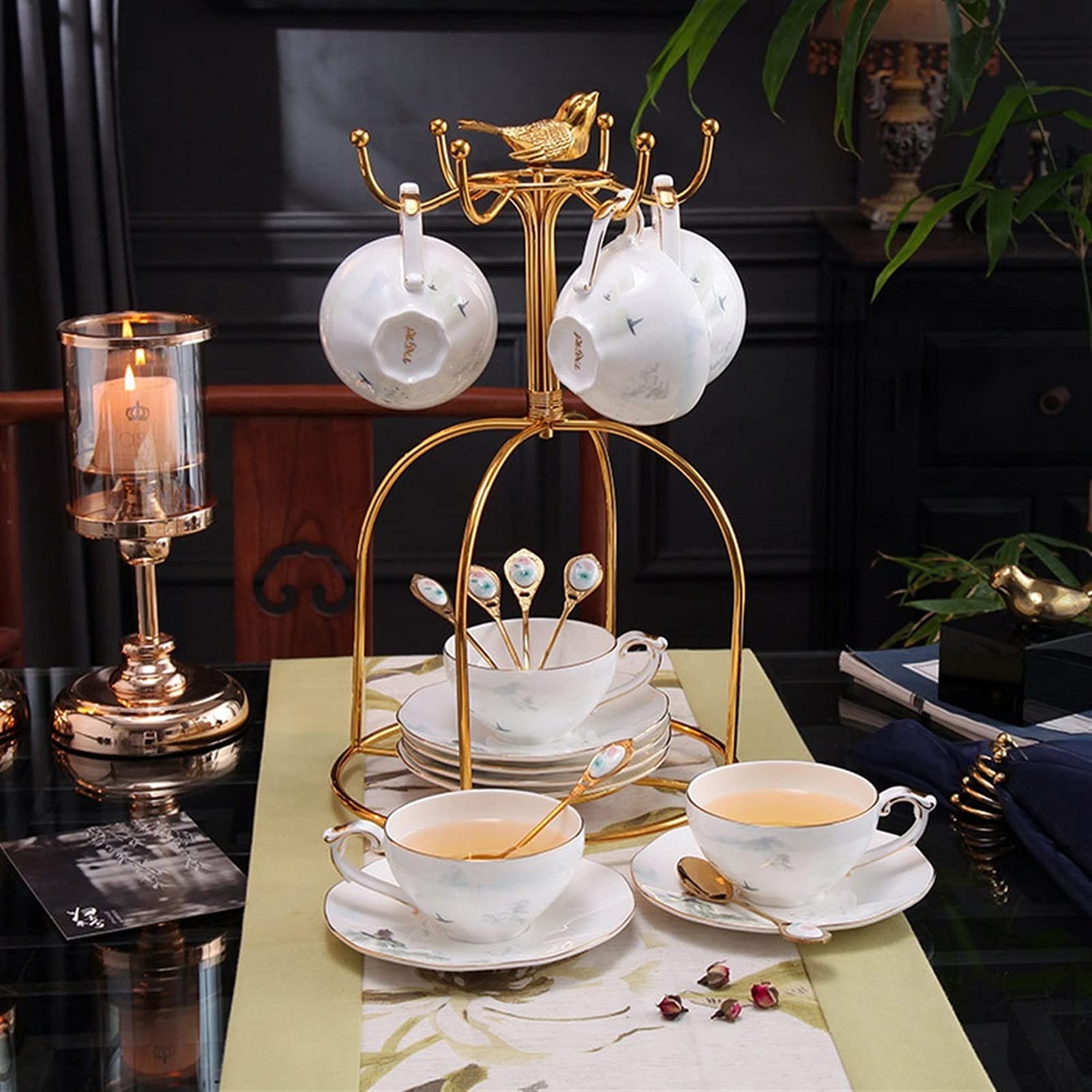 Ceramiczne Kubki Do Kawy I Herbaty Ze Spodkiem Zestaw Porcelany Kostnej Nowoczesne Kubki Filiżanki Do Espresso Luksusowy Zestaw Kubków Do Kawy I Spodków Filiżanka Śniadaniowa