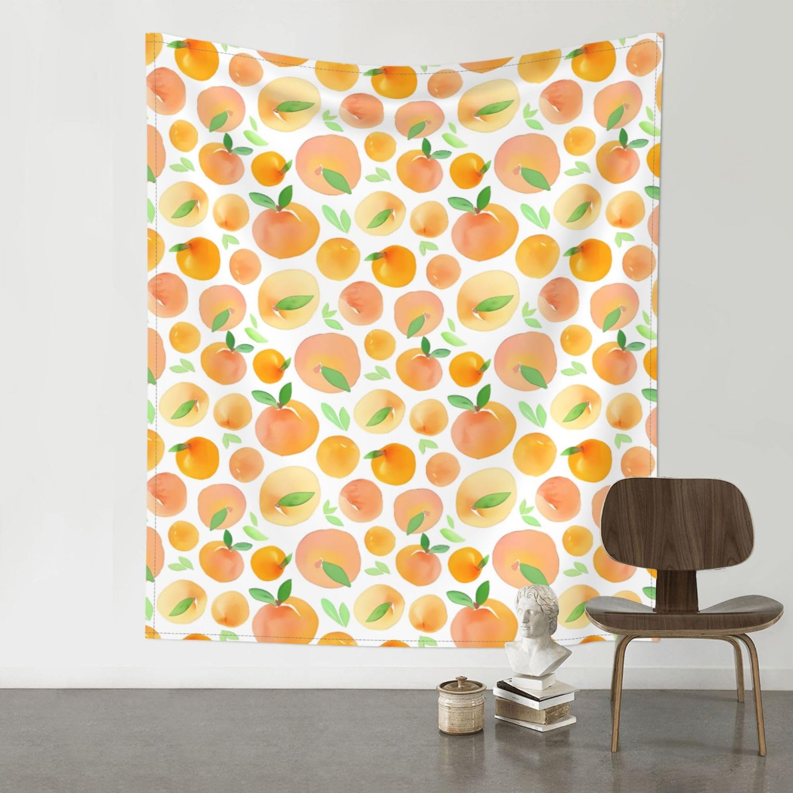 WHJSHOP Peach Prints 60x51in Wall Tapestry Boho Throw – Durable Polyester Home Decor Dorm Room Beach Blanket