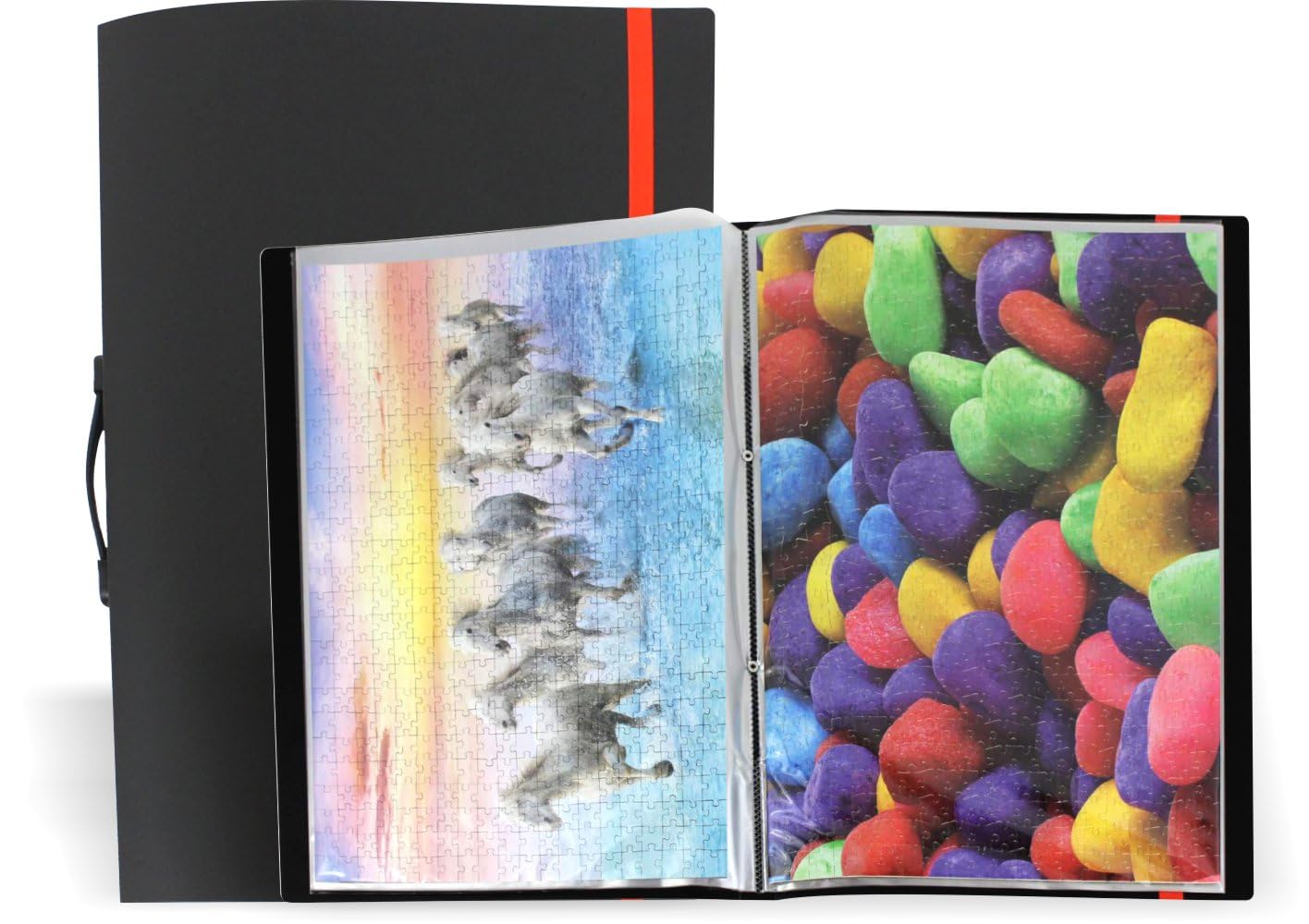 Puzzlemappe Aufbewahrungsmappe, 1 Stück, passend für 20 geklebte Puzzle je 500 Teilen