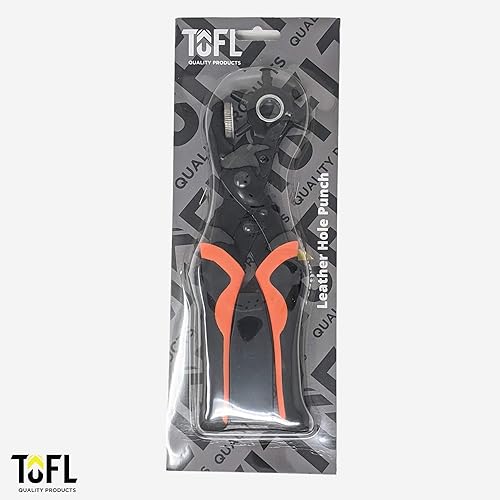 Miniatura 9 de TOFL Perforadora giratoria de cuero, perforadora de agujeros resistente para cinturones, correas, collares de perro, zapatos, manualidades, asas de