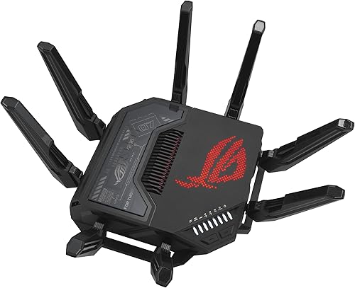 Miniatura 4 de ASUS ROG Rapture GT-BE98 PRO Primer router de juegos WiFi 7 de cuatro bandas soporta 320 MHz, puerto dual 10G, aceleración de juego de triple nivel,