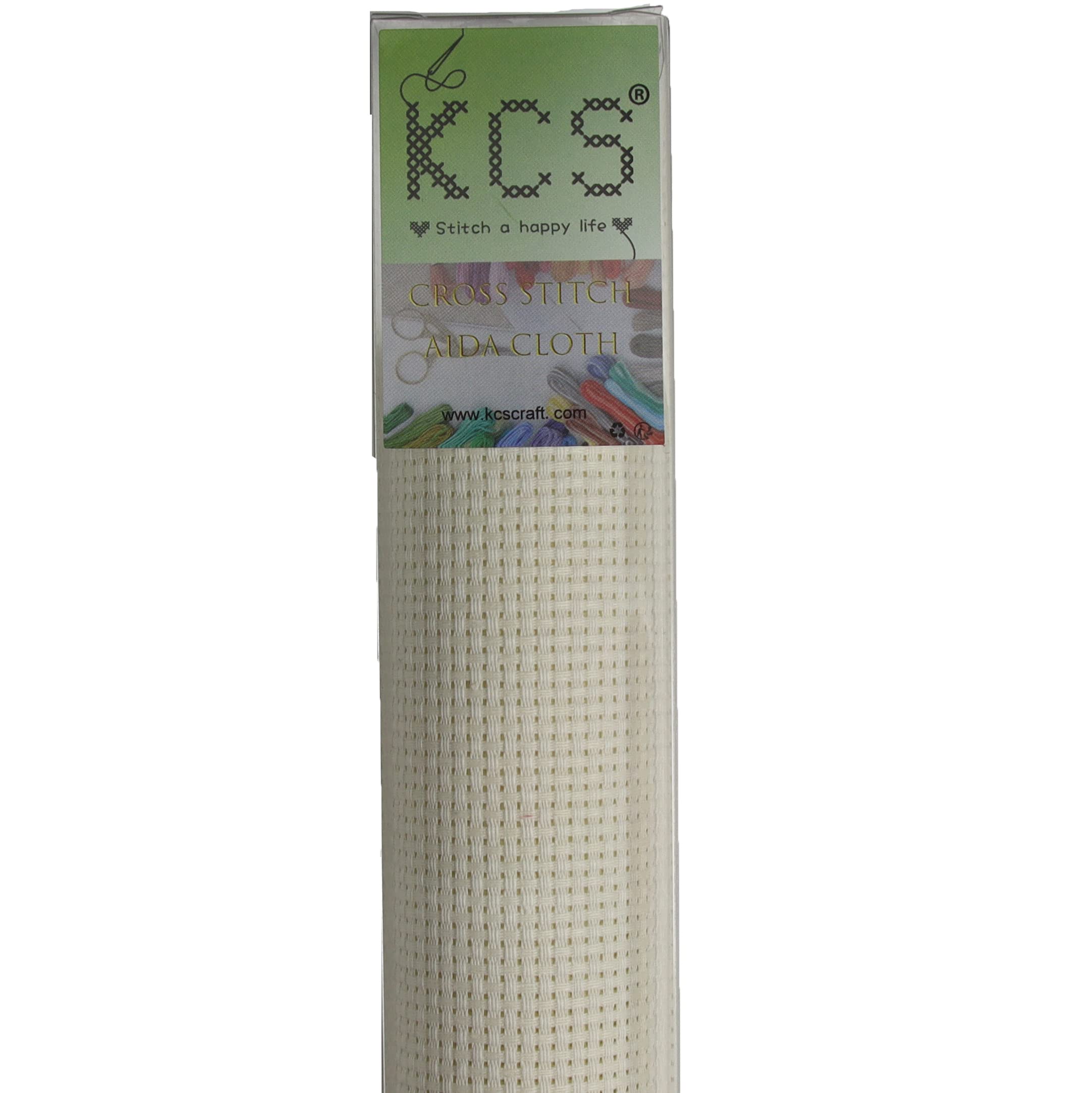 KCS 3 pc of 15" x 18" Counted Cross Stitch Cotton Aida Cloth Needlework Fabric,11CT,Cream