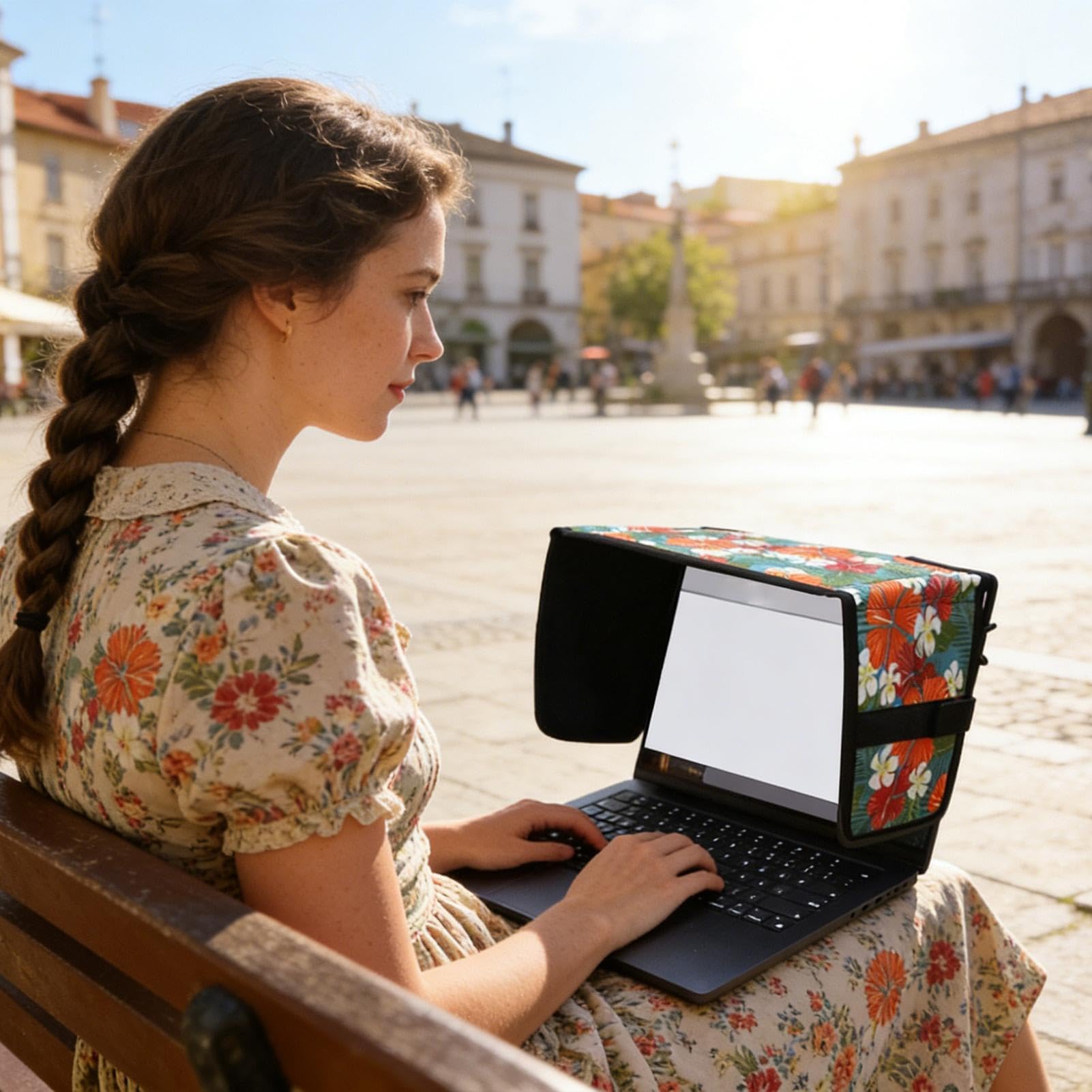 Pantalla antirreflejos para laptop, capucha portátil de protección solar para uso al aire libre, ideal para camping, viajes, hogar, estudiantes y profesionales, accesorio de trabajo resistente al