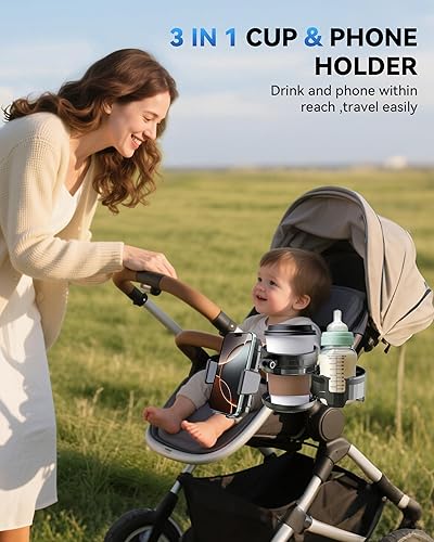 Miniatura 2 de Soporte para vasos ATV mejorado, soporte de bebida para motocicleta con abrazadera de metal de 0.85 a 1.25 pulgadas