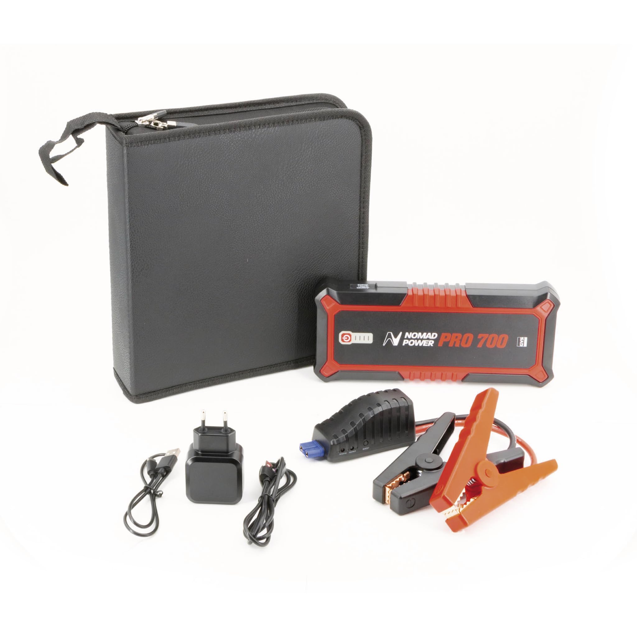 GYS, NOMAD POWER PRO 700, Démarreur/Booster Batterie Lithium Portable 2000A, Véhicules 12V (Moto, Voiture, Utilitaire), Démarrage Sécurisé, Batterie Externe 6Ah (PowerBank), Lampe LED, Ecran LCD