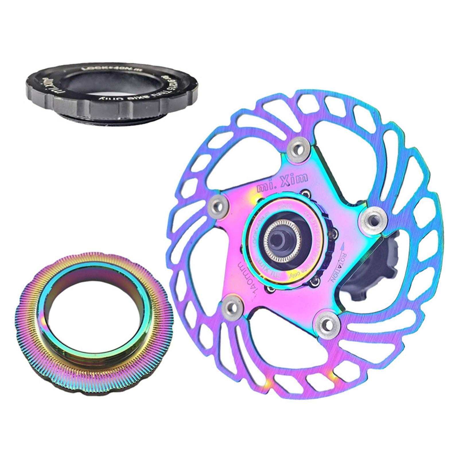 Calandis Bike Disc Brake Centerlock Disc to 6-Bolt Lockring Alloy Golden-image-15