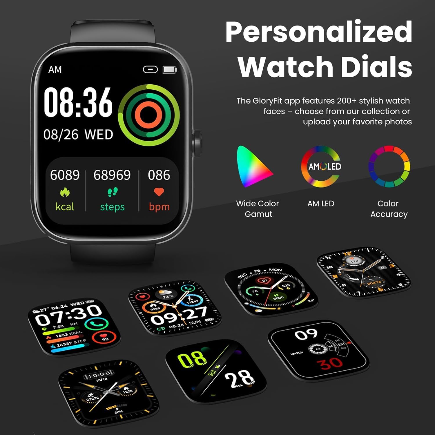 Poounur Orologio intelligente per uomo e donna, orologio fitness 2026 con cardiofrequenzimetro/monitoraggio del sonno/contapassi, smartwatch con chiamata Bluetooth, oltre 112 modalità sportive