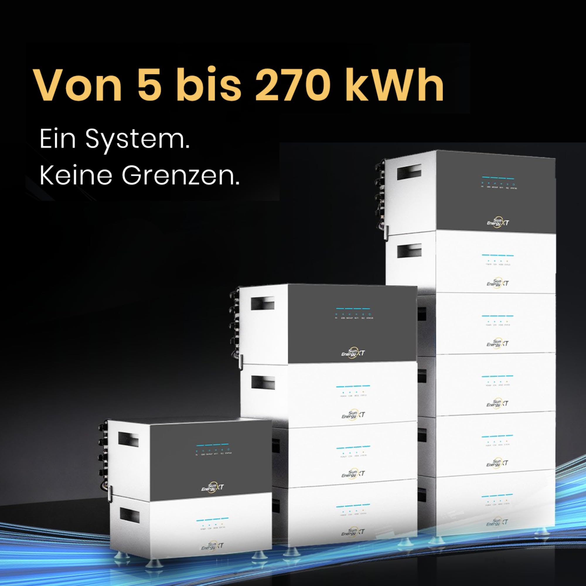 ALLDREI® XT 500 5KWh Balkonkraftwerk-Speicher mit 800W Wechselrichter, 4 MPPT, All-In-One Stromspeicher Solarspeicher