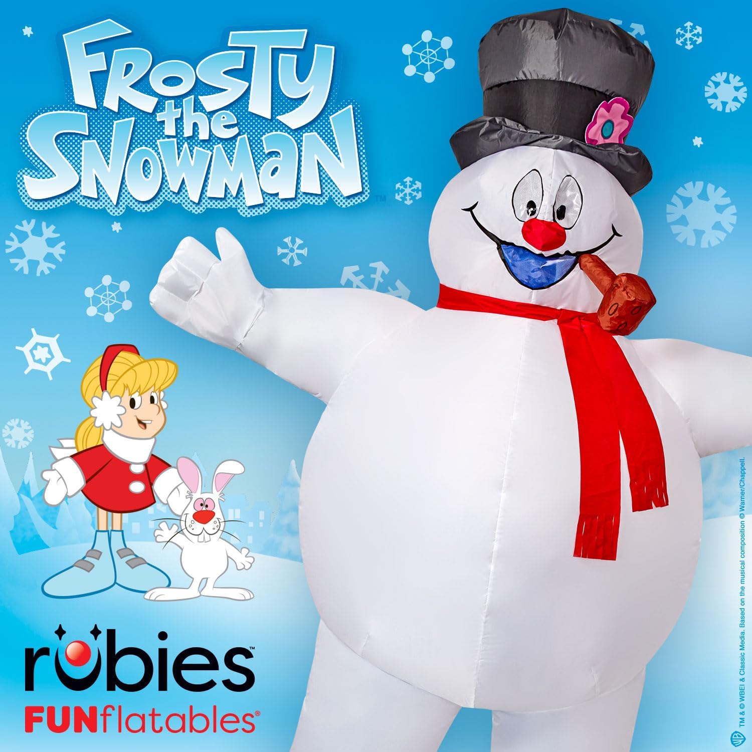 Rubies Frosty The Snowman: Frosty the Snowman Inflatable Costume for Adults, Unisex No Size