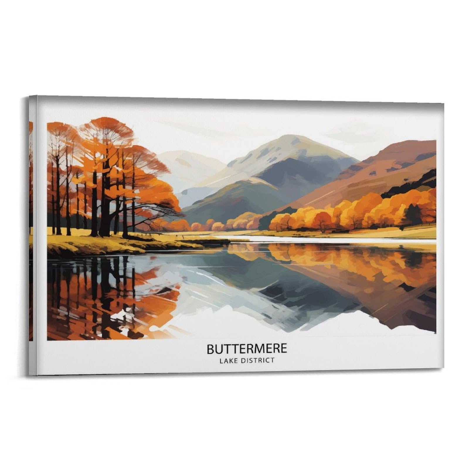 xiaoxiaoshen Buttermere Lake District Travel Gift Canvas Poster Wall Art Prints Room Aesthetic Murals Bedroom And Living Decorations 24x36inch(60x90cm)