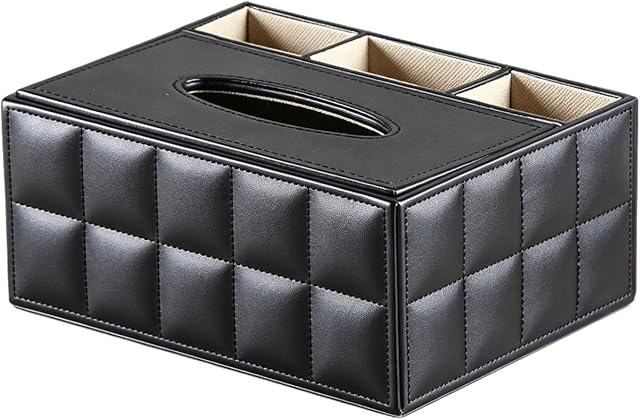 Coprifazzoletti Elegante Organizer da Scrivania per Fazzoletti Viso | Scatola Organizer Facciale Casa Appartamento Soggiorno Camera Studio Ufficio Tavolino Ristorante