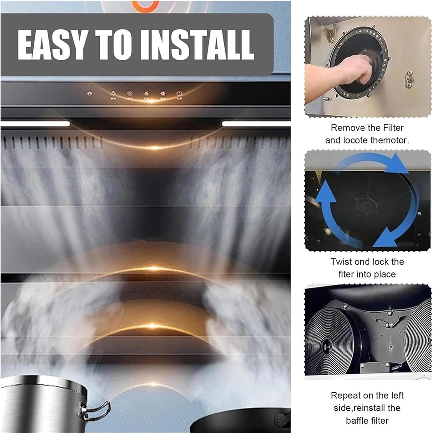 2pcs Range Hood Carbon Filter Household Kitchen Range Hood Filter 105x20MM Range Hood Mesh Cover Replacement Parts