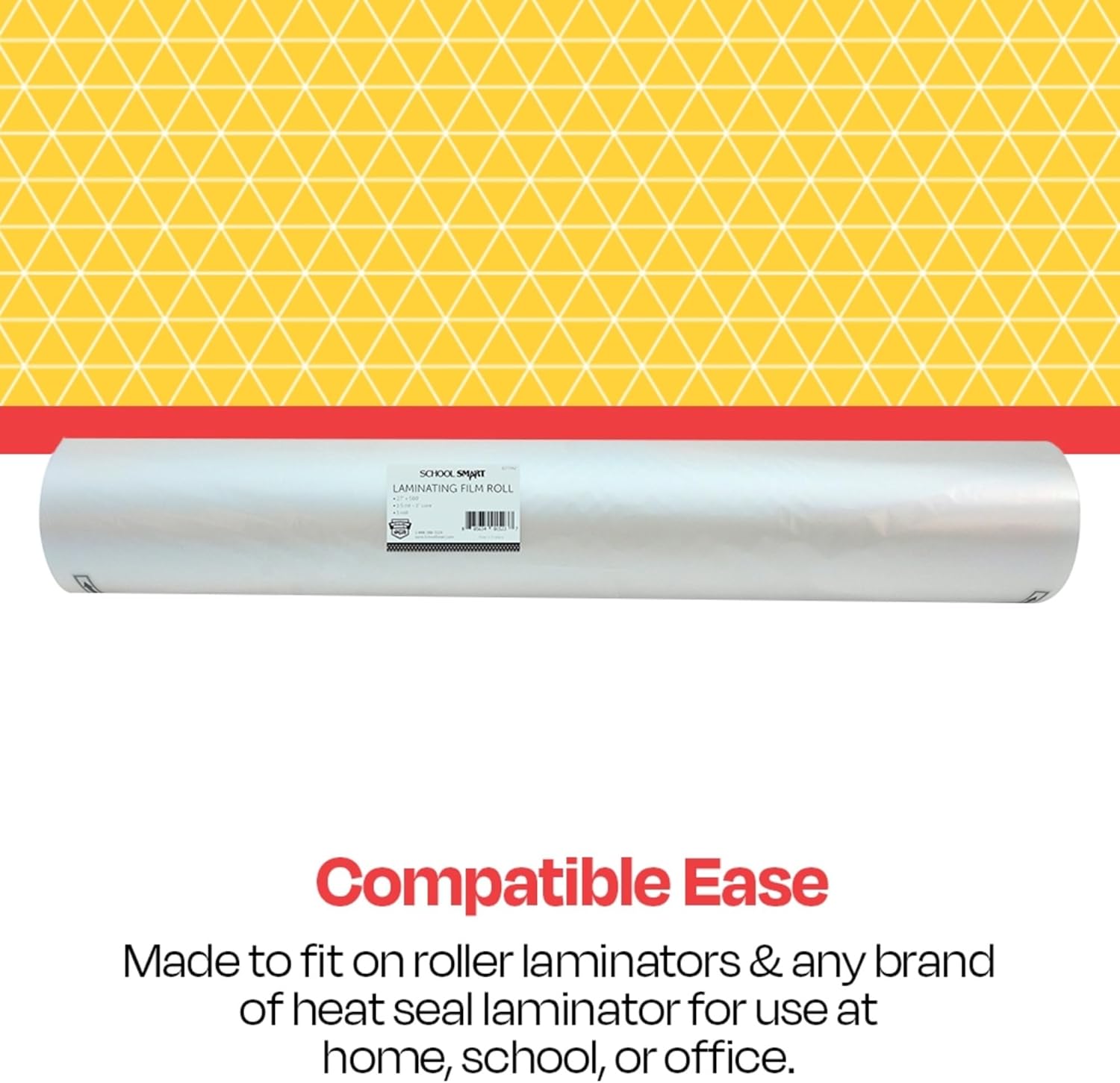 School Smart Laminating Film Roll, 27 Inches x 500 Feet, 1.5 mil Thickness