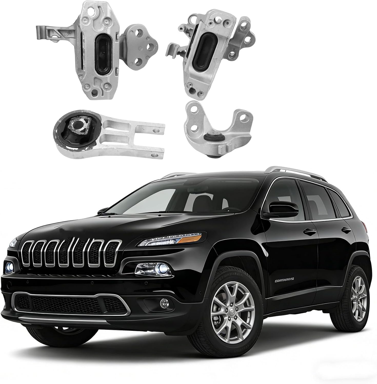 Engine Motor Mount and Transmission Mount Set Replacement for 68192832AB 68192832AC 68353710AB Fit for Jeep Cherokee 3.2L 2014-2022