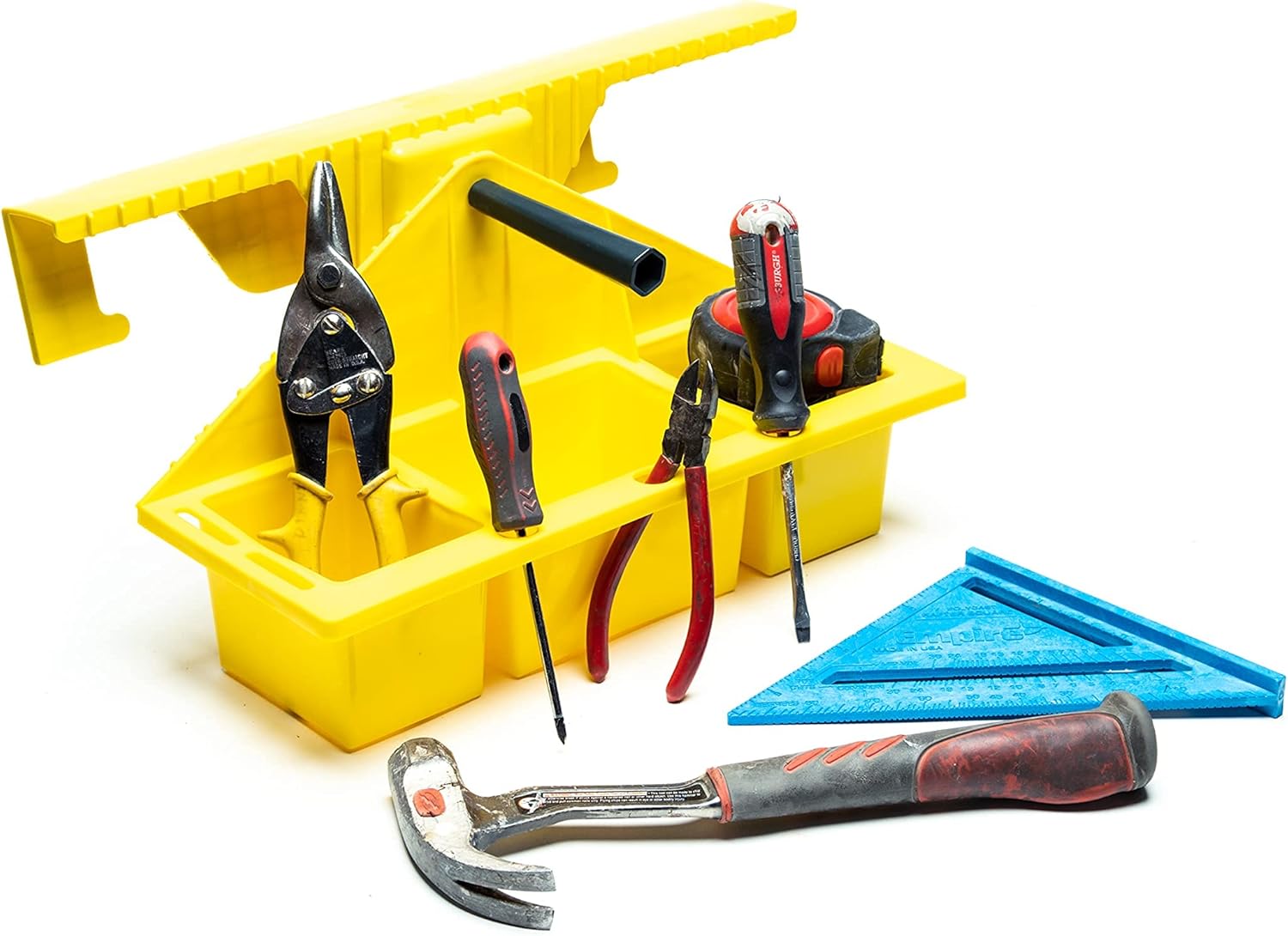 Jokari Universal Rotating Ladder Tray. Hold Tools, Nails, Screws, Paint, Brushes and Accessories. Hook 3 Bucket Shelf On Any Rung For Auto Storage Platform. Little Attachment Caddy, Giant Benefits