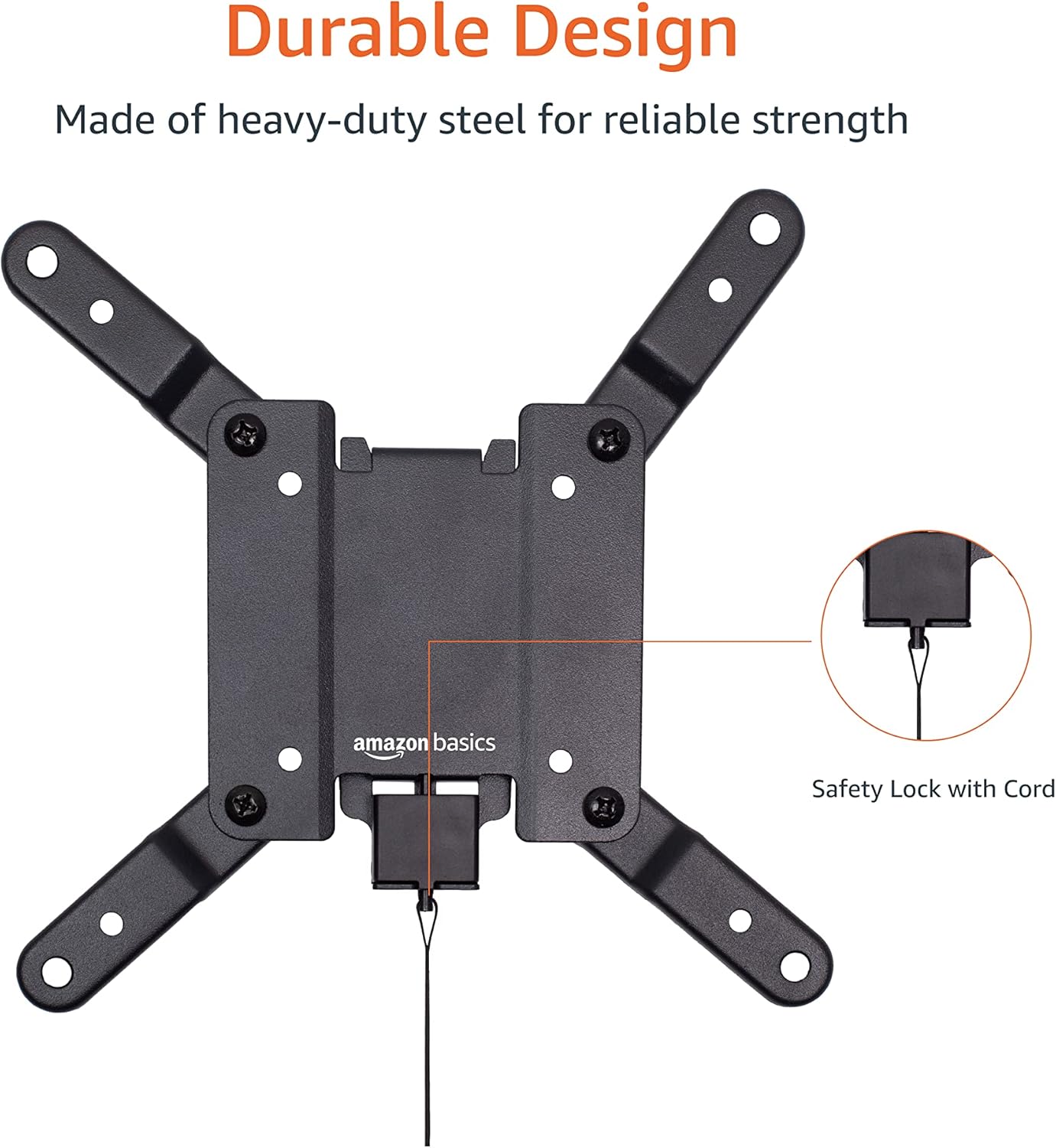  Basics Full Motion Articulating-Arm TV Wall Mount for 37-80 Inch TVs and Flat Panels up to 120 Lbs, Black : Electronics