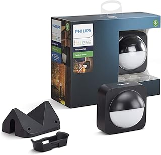 Philips Hue Zewnętrzny czujnik ruchu, inteligentne sterowanie oświetleniem, szeroki kąt widzenia, automatyczne działanie, łatwy montaż