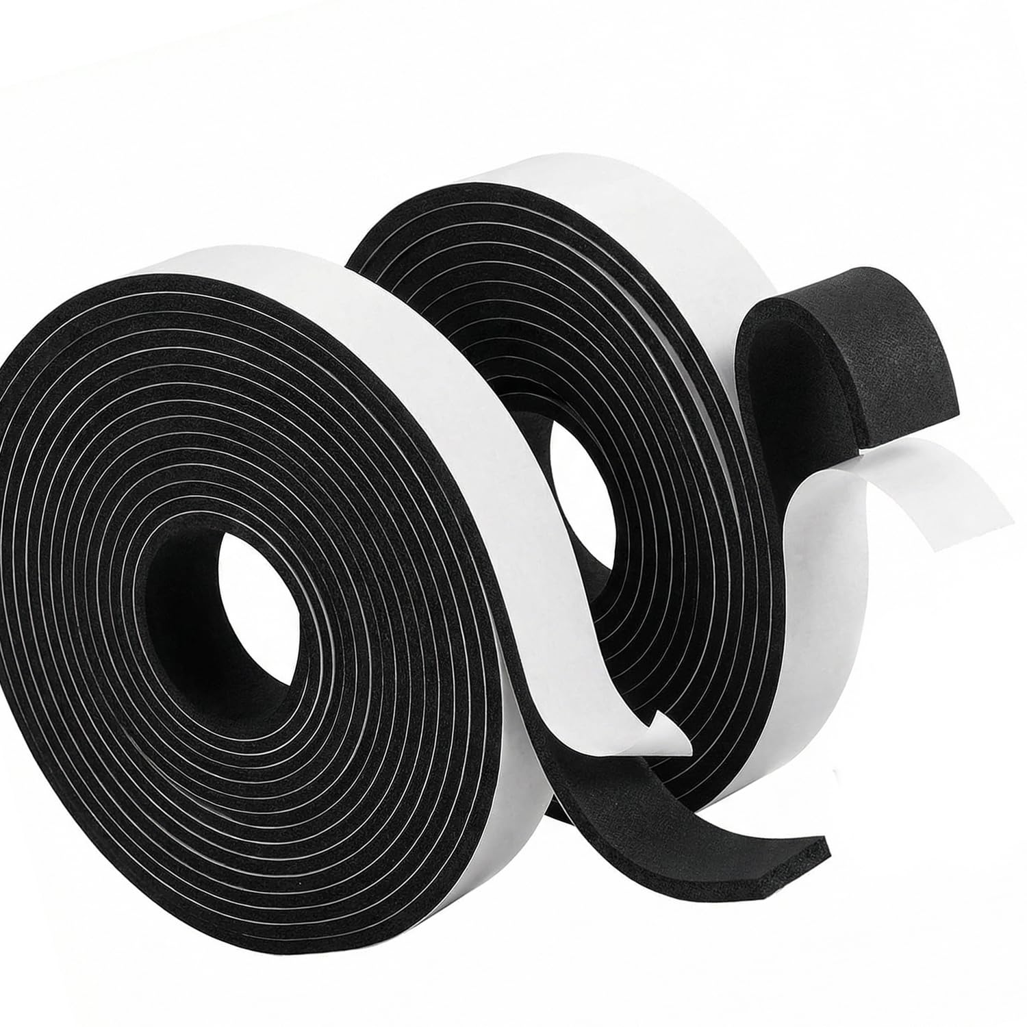Lot de 2 rubans adhésifs en mousse à cellules ouvertes - Bande d'étanchéité autocollante pour isolation de porte et fenêtre