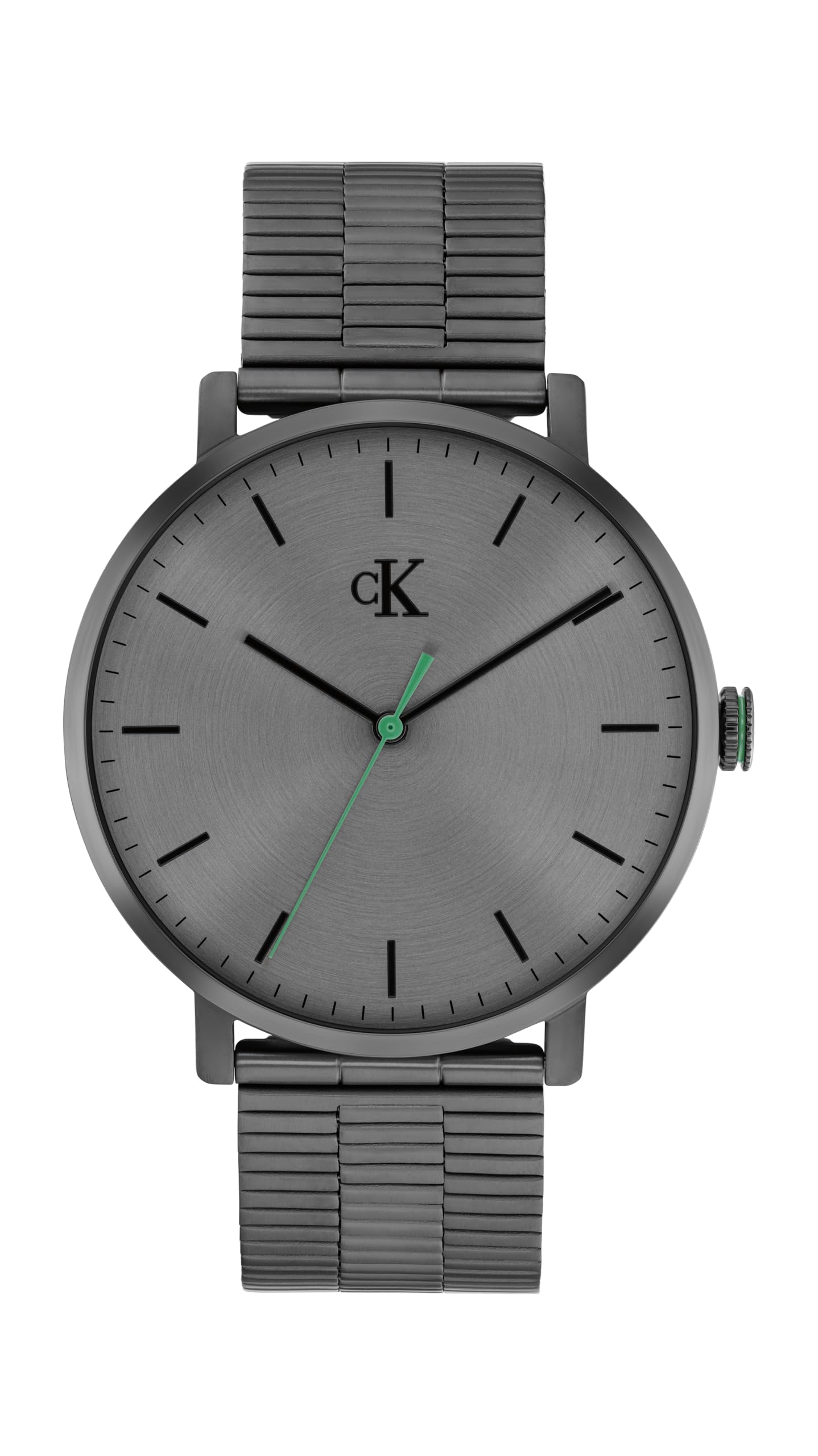 Calvin Klein Three Hand Quartz Movement Watch Grey CK Real Collection with Grey Stainless Steel Bracelet - 25200551
