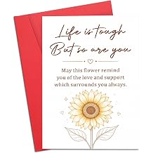 GGOJAGST Get Well Soon Card Gifts for Women - Sunflower Encouragement Card After Surgery Recovery Gifts, Inspirational Feel Better/Thinking of You/Sympathy Presents for Him Her Friends Patient