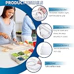 Pure Future 2-Pack Boîtes à snacks contenant des poignées - Plateau de service divisé avec des lids, 8 Compartiments Charcuterie Box pour Voyage, Soirées de cinéma & Fêtes (Lavage à la main seulement)