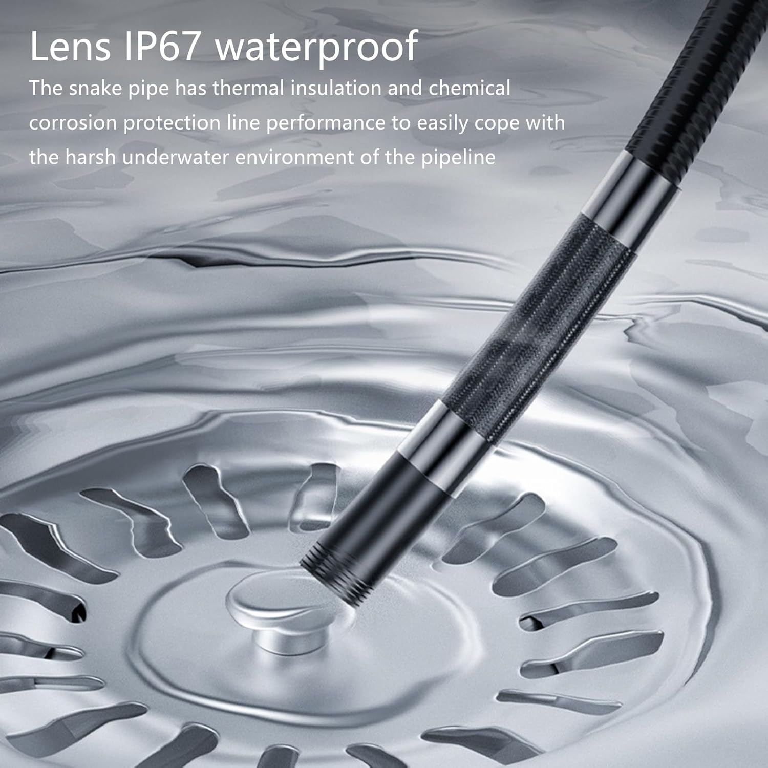 Flexible Handheld Borescope Endoscope Camera with Large Screen Display for Detailed Inspection in Low Light LED Light Endoscope