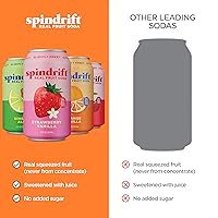 Vista 3 de Spindrift Soda Variety Pack with Real Squeezed Fruit 12 Pack Case