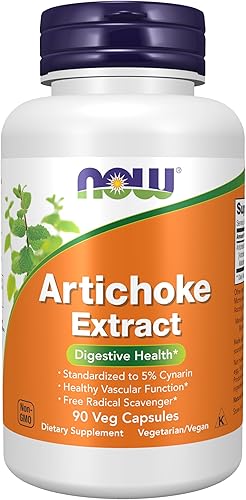 Now Foods Extracto de alcachofa 450 mg, cápsulas veganas, 90 unidades