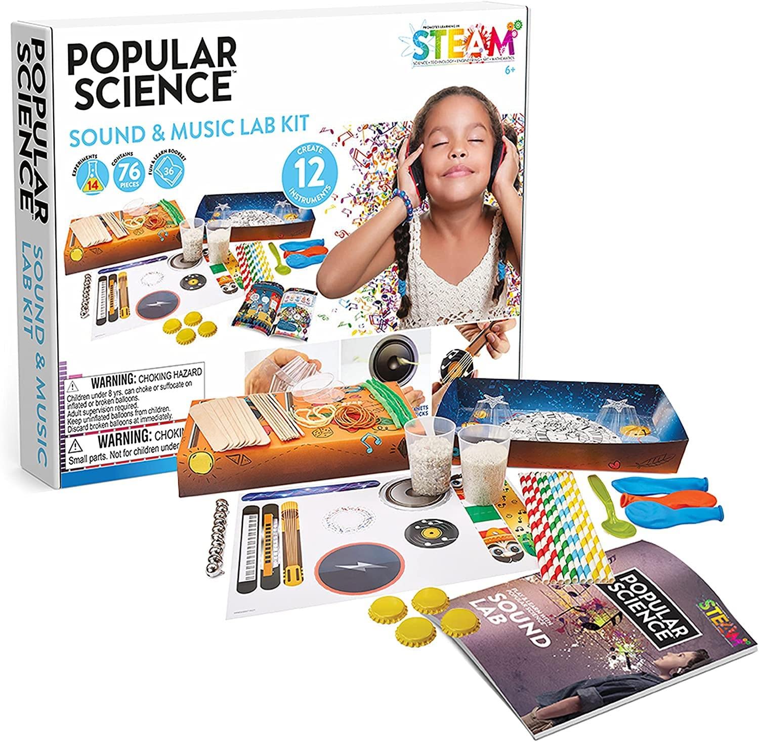 Kit scientifico per laboratori di musica e suoni | STEM Science giocattoli e regali per esperimenti educativi e divertenti | progettato per bambini dai 5 ai 12 anni e adatto per tutta la famiglia