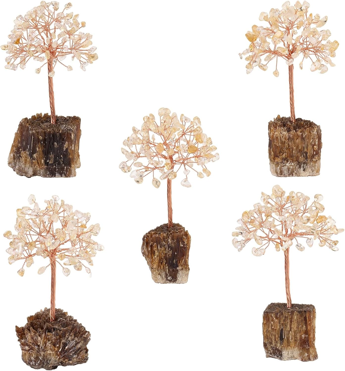 mookaitedecor Citrine Tree on Amber Calcite Cluster Base Money Tree image 5
