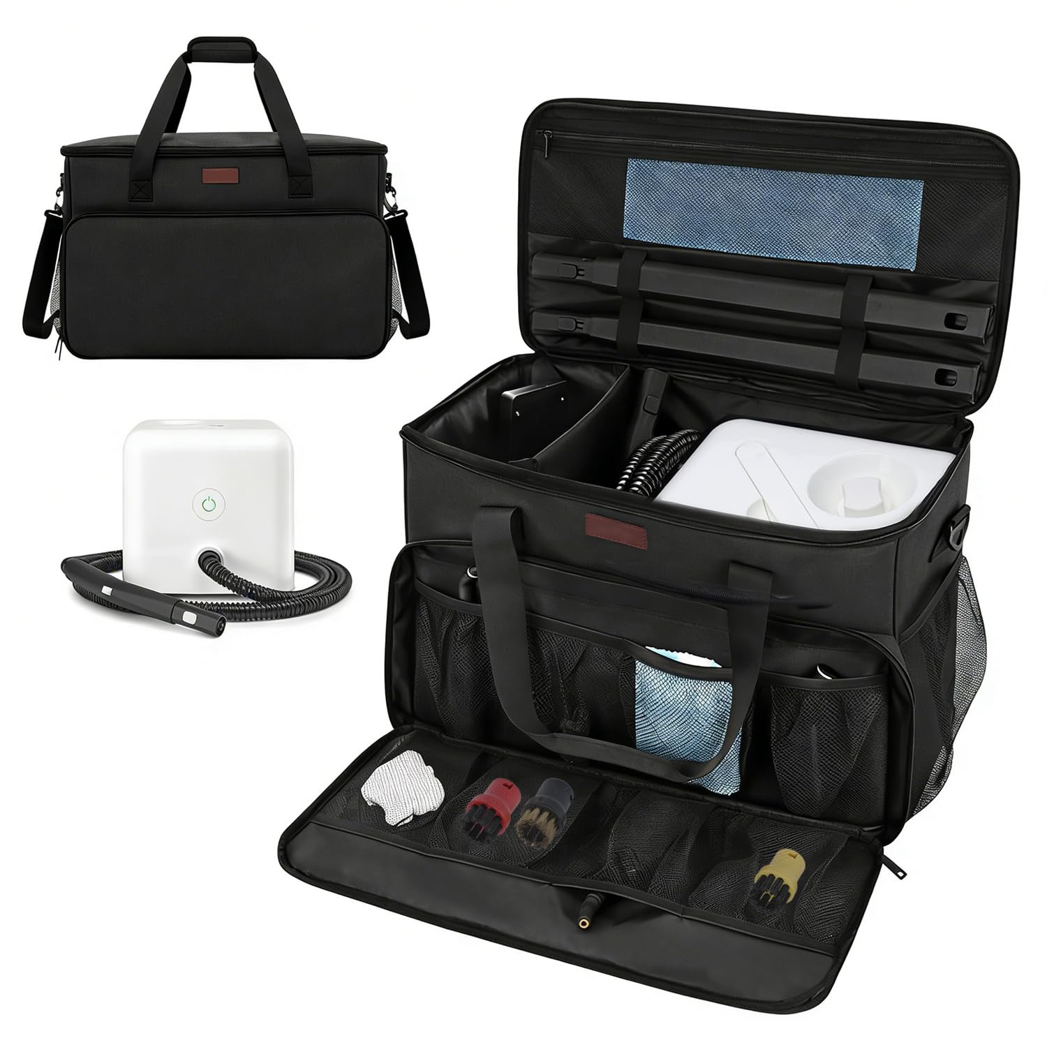 Bolsa de almacenamiento compatible con Dupray Neat & Neat Plus limpiador a vapor, bolsa de transporte para accesorios, gran capacidad con compartimentos, organizador para hogar y exterior, solo bolsa
