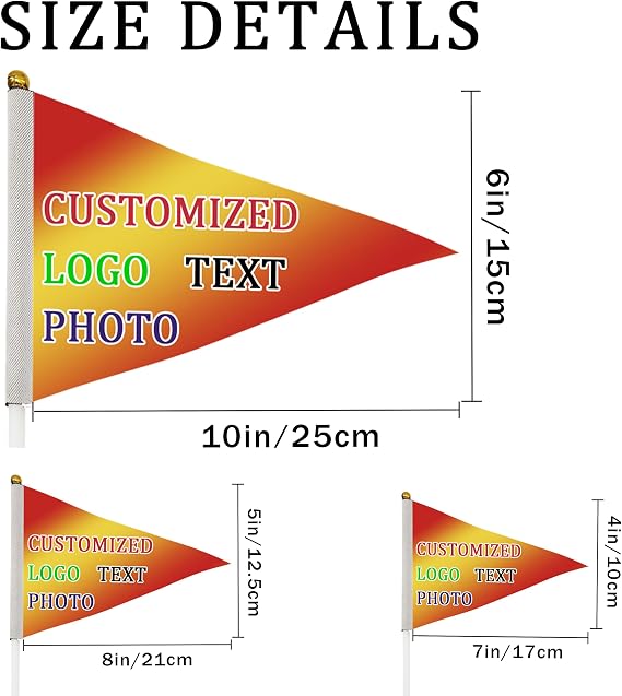 Personalized Handheld Double-Sided Mini Flags