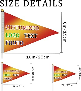 Personalized Handheld Double-Sided Mini Flags