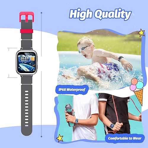 Miniatura 8 de Reloj inteligente para niños con juegos de rompecabezas, pantalla táctil HD, cámara, reproductor de música, podómetro, reloj despertador, linterna,