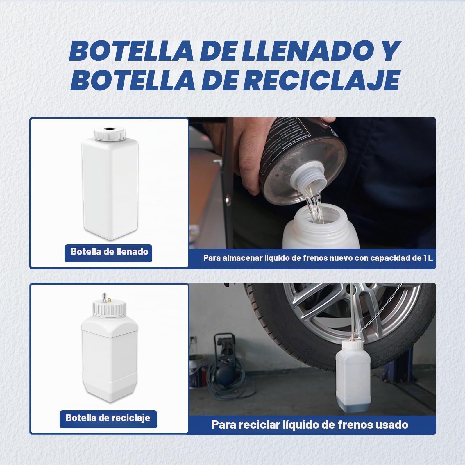MRCARTOOL Purgador Frenos Coche 220V Purgador de Frenos Eléctrico Máquina de Cambio de Líquido de Frenos con 7 Adaptadores, Purgador Frenos 0,7-3,0 Bar para Volkswagen, Audi, Škoda, Benz, BMW