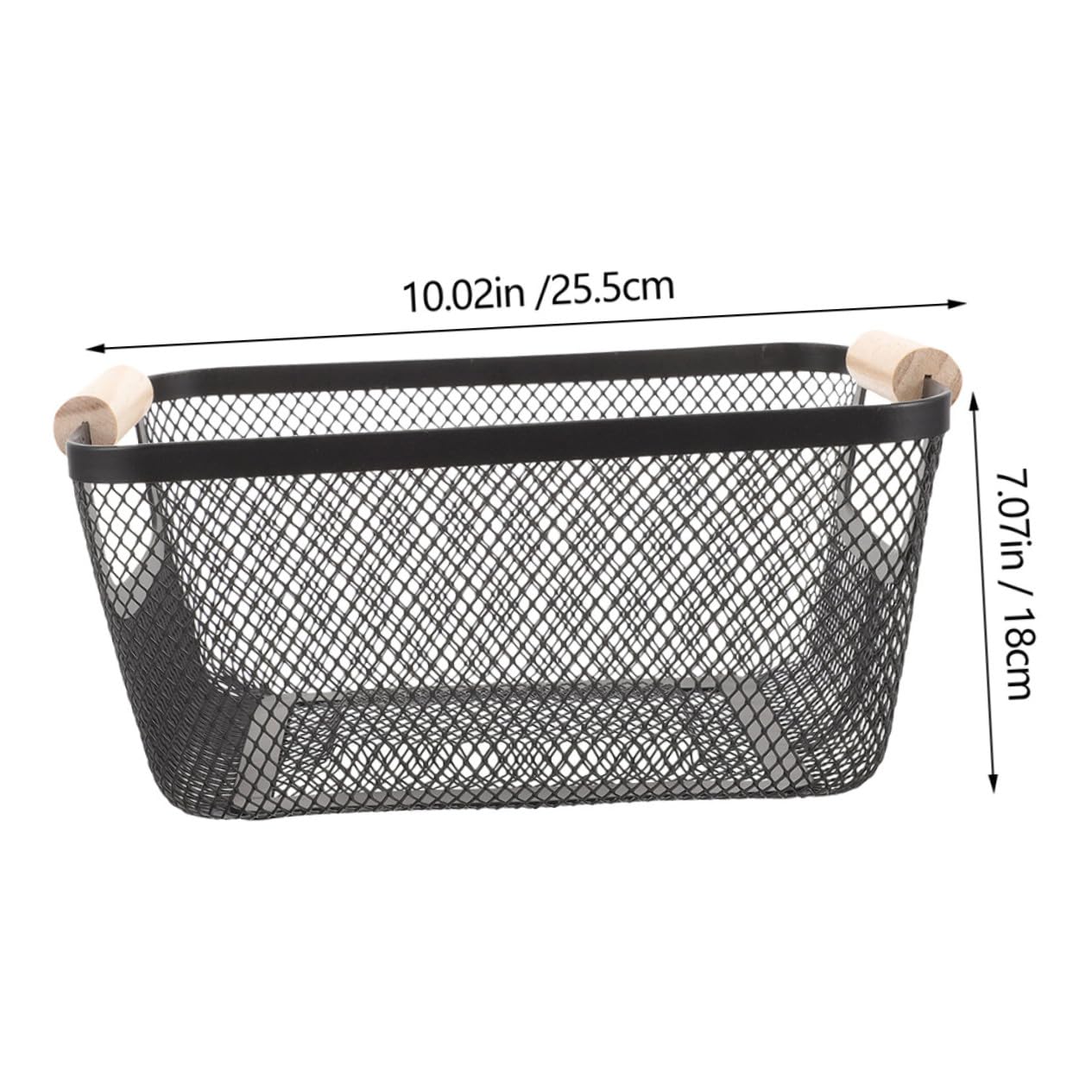 2 Stück Teiliges Drahtkorb mit Holzgriffen Robuster Metallkorb für Vielseitige Aufbewahrung in Küche Bad Wohnbereich Platzsparender Organizer im Nordischen Design